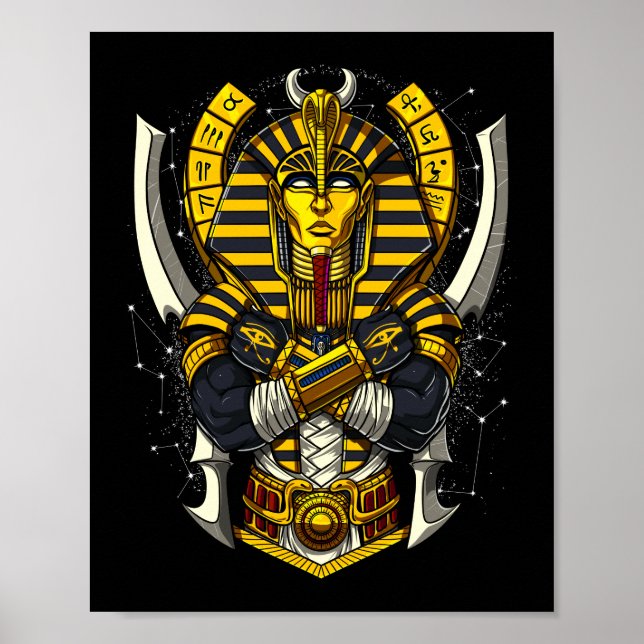 Egyptian Pharaoh Tutankhamun Ancient King Tut Poster (Front)