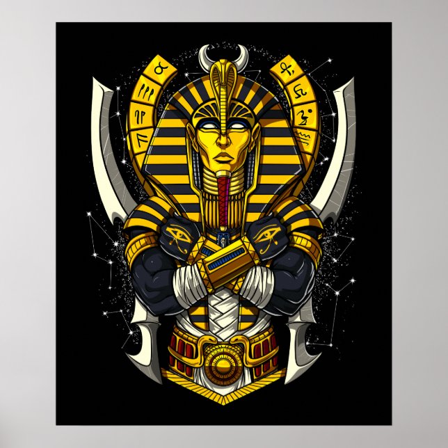Egyptian Pharaoh Tutankhamun Ancient King Tut Poster (Front)