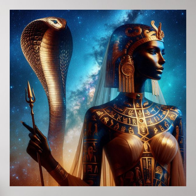 Egyptian Pharaoh with King Cobra Poster (Front)