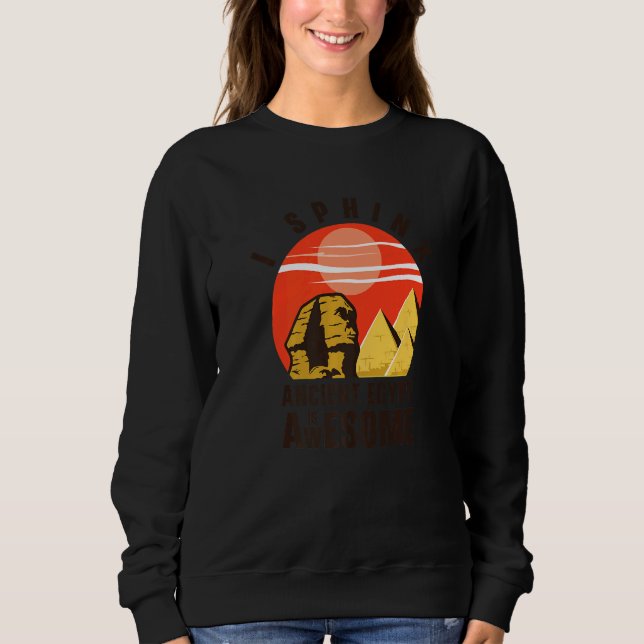 Egyptian Pharaonic Hieroglyphs Symbols Myth Ancien Sweatshirt (Front)
