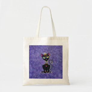 Egyptian Princess Black Cat Tote Bag