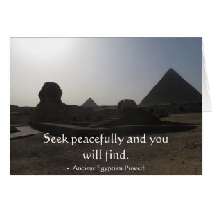 Egyptian Proverb about PEACE