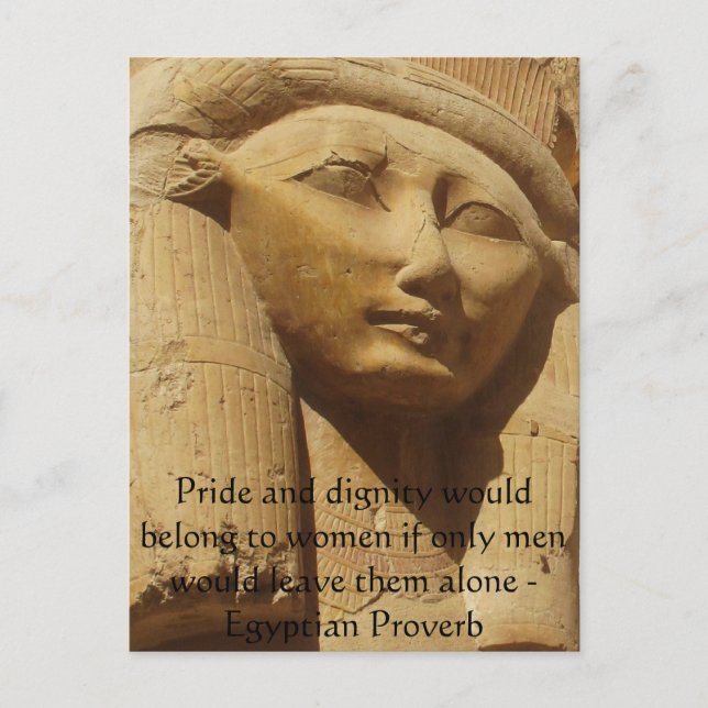 Egyptian Proverb about  Women Postcard (Front)