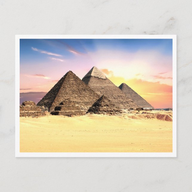 Egyptian pyramids landscape postcard (Front)