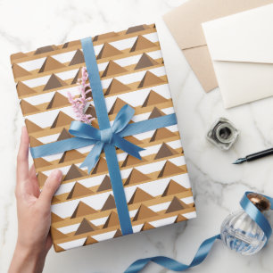 Egyptian Pyramids Pattern Wrapping Paper