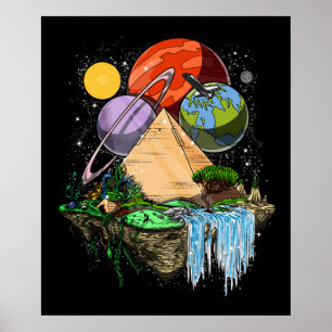 Egyptian Pyramids Space Aliens Ancient Conspiracy Poster