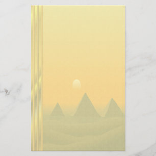 Egyptian Pyramids & Sunrise - No Lines Stationery