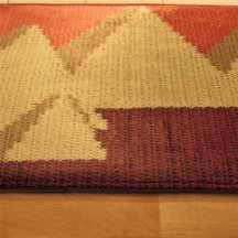 Egyptian Pyramids Tan Rust Artisan Crochet Print