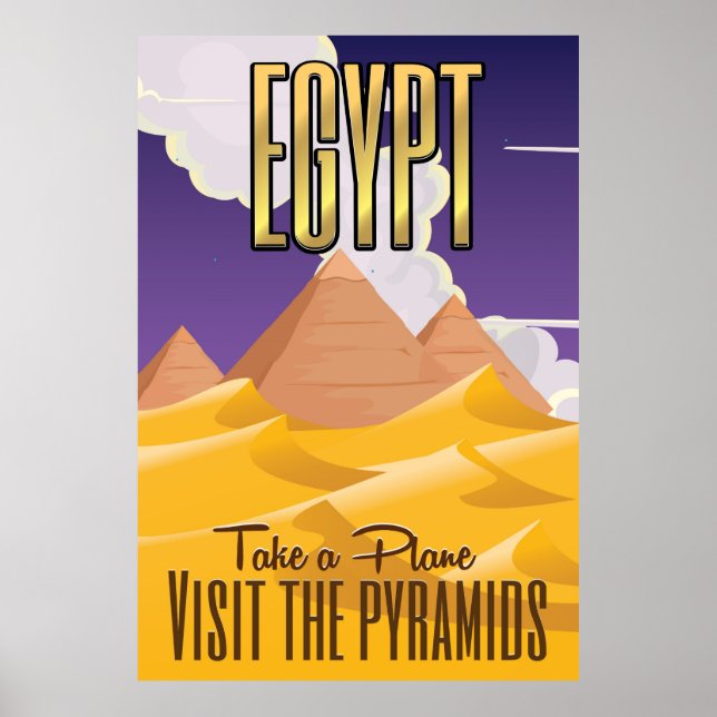 Egyptian Pyramids travel poster (Front)