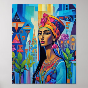 Egyptian queen ملكة مصري Poster Paper (Matte)
