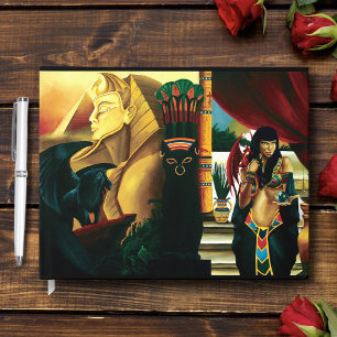 Egyptian Queen Cat Dragon Guest Book