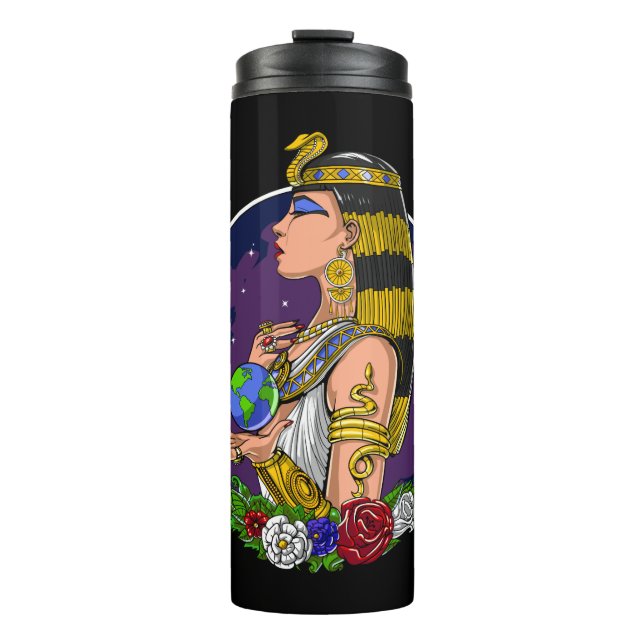 Egyptian Queen Cleopatra Thermal Tumbler (Front)