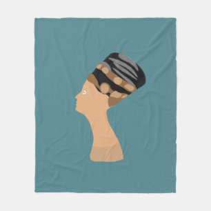 Egyptian queen Nefertiti Fleece Blanket