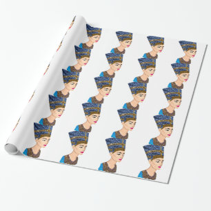 egyptian queen nefertiti wrapping paper