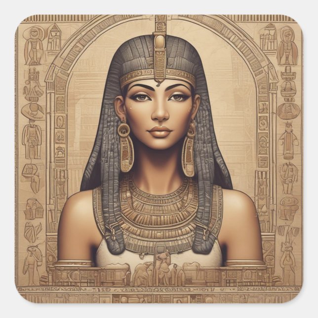 Egyptian Queen Square Sticker (Front)