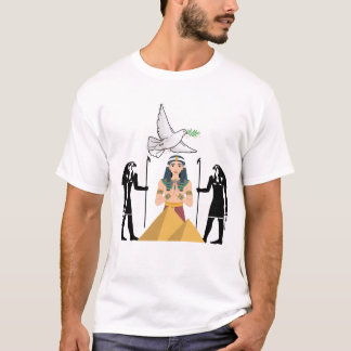 Egyptian Queen with Pyramids & Peace Dove T-Shirt