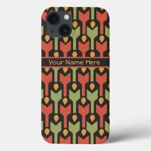 Egyptian Red Green Arrow Custom Tribal Pattern iPhone 13 Case
