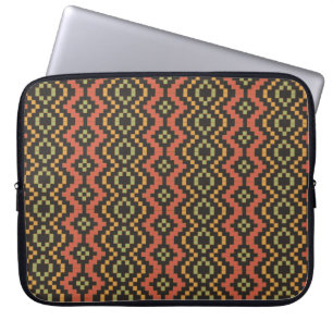 Egyptian Red Green Black Tribal Laptop Sleeve