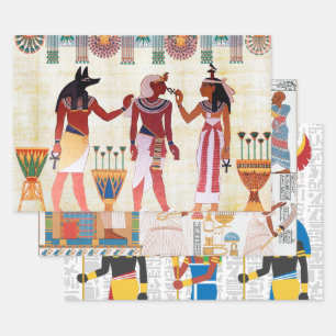 Egyptian Royal Design Wrapping Paper Sheet