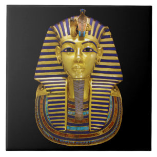 Egyptian Royal Golden Mask Ceramic Tile