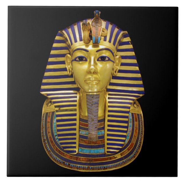 Egyptian Royal Golden Mask Ceramic Tile (Front)