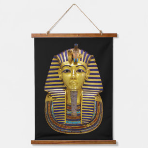 Egyptian Royal Golden Mask Hanging Tapestry