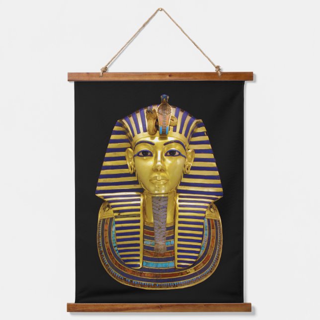 Egyptian Royal Golden Mask Hanging Tapestry (Front)