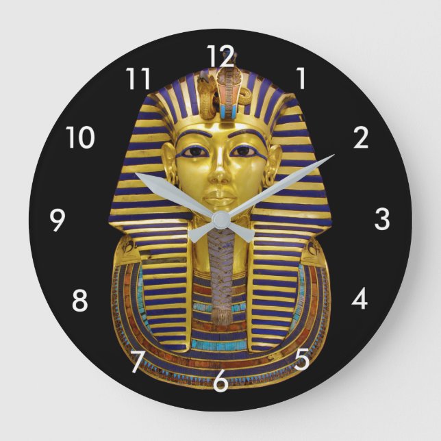 Egyptian Royal Golden Mask Large Clock (Front)