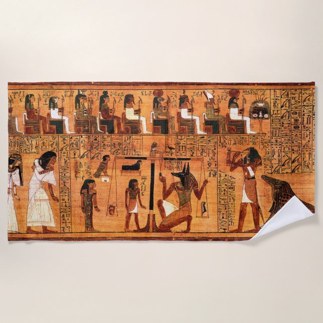 Egyptian Royal Papyrus Beach Towel (Front)
