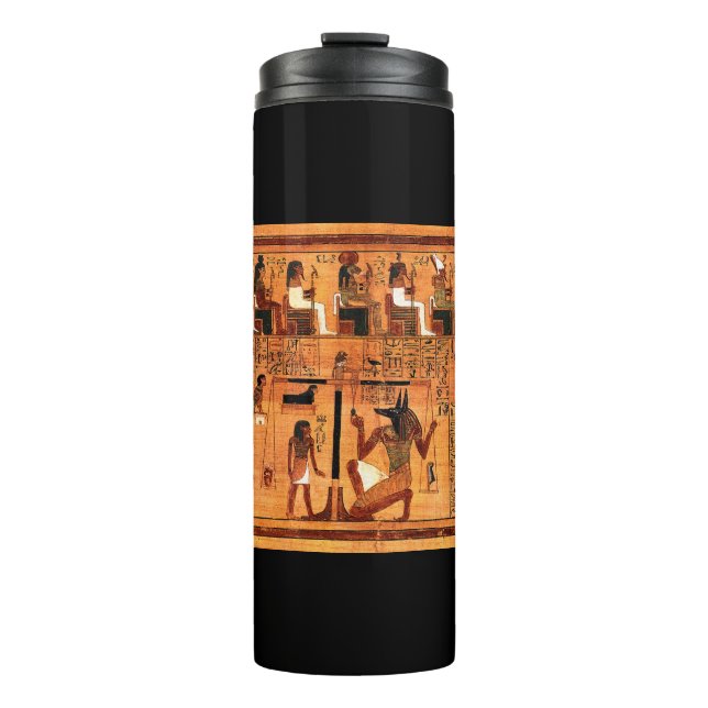 Egyptian Royal Papyrus Thermal Tumbler (Front)