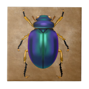 Egyptian Sands Scarab Beetle Ceramic Tile