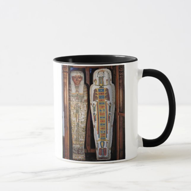 Egyptian sarcophagus covered with hieroglyphics (p mug (Right)