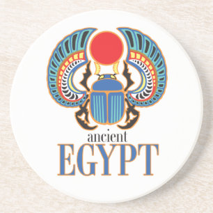 Egyptian scarab beetle. Ancient Egypt Coaster