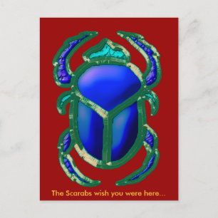 EGYPTIAN SCARAB BEETLE Collection Postcard