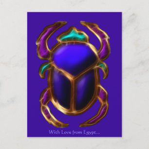 EGYPTIAN SCARAB BEETLE Collection Postcard