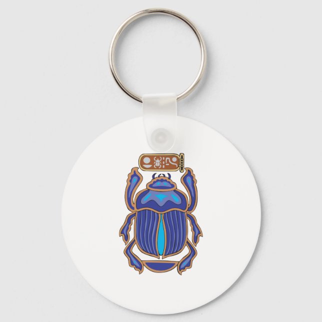Egyptian Scarab Dung Dung Beetle Key Ring (Front)