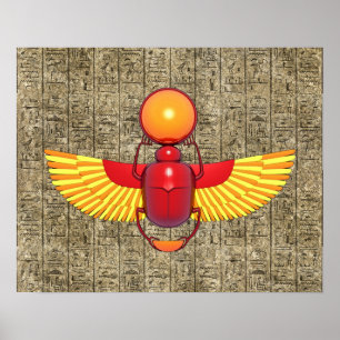 Egyptian Scarab Poster