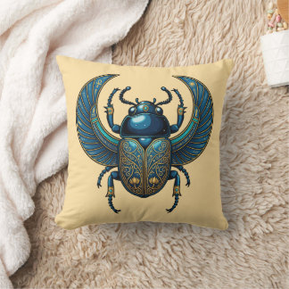 Egyptian Scarab Symbol - Scarab Pharaonic Design  Cushion