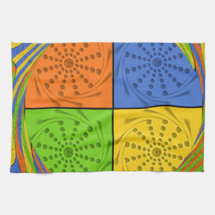 Egyptian Seamless set fabric pattern Tea Towel