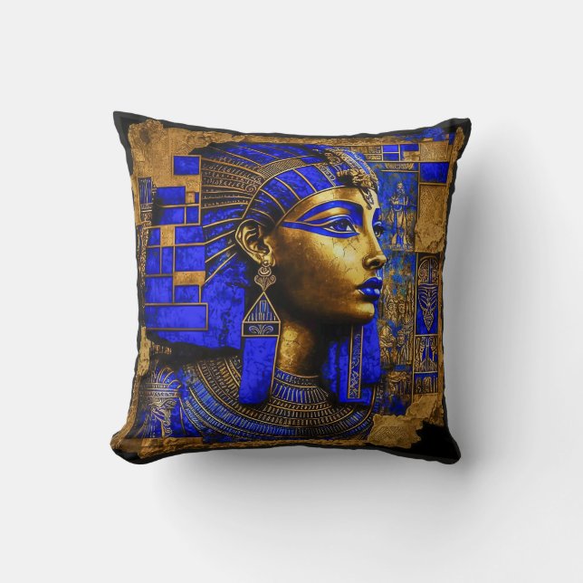 Egyptian Secrets Throw Pillow 16" x 16"  (Front)
