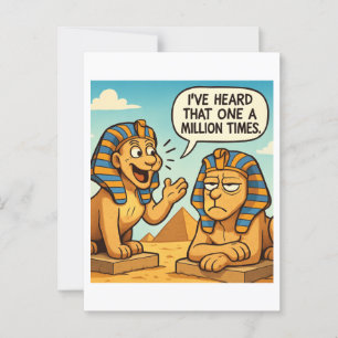 Egyptian Sphinx Humour Cartoon Postcard