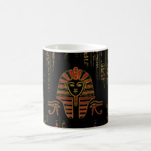 Egyptian Sphinx on hieroglyphics red crystal Coffee Mug