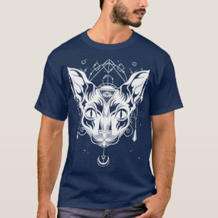 Egyptian Sphynx Cat Gothic Wicca Witch Pagan Occul T-Shirt