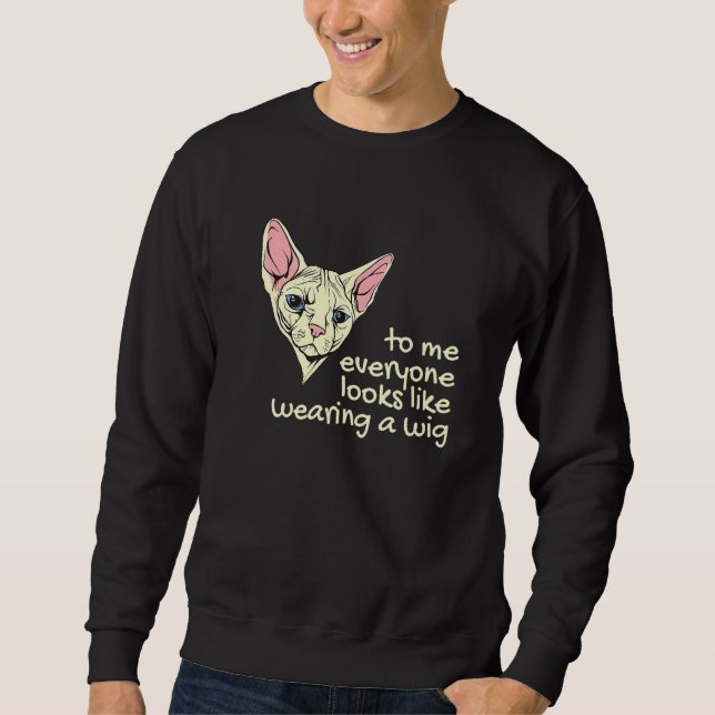 Egyptian Sphynx Cat Hairless Cat   Sweatshirt (Front)