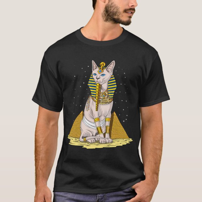Egyptian Sphynx Cat Pharaoh T-Shirt (Front)