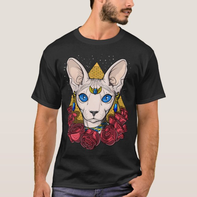 Egyptian Sphynx Cat T-Shirt (Front)
