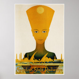 Egyptian State Railways Vintage Travel Poster Ad