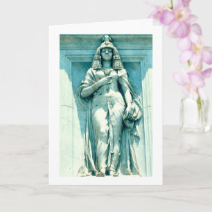 Egyptian Statue on the Museum of Cairo Card