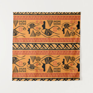 Egyptian Striped, Tribal Vintage Motif. Tapestry