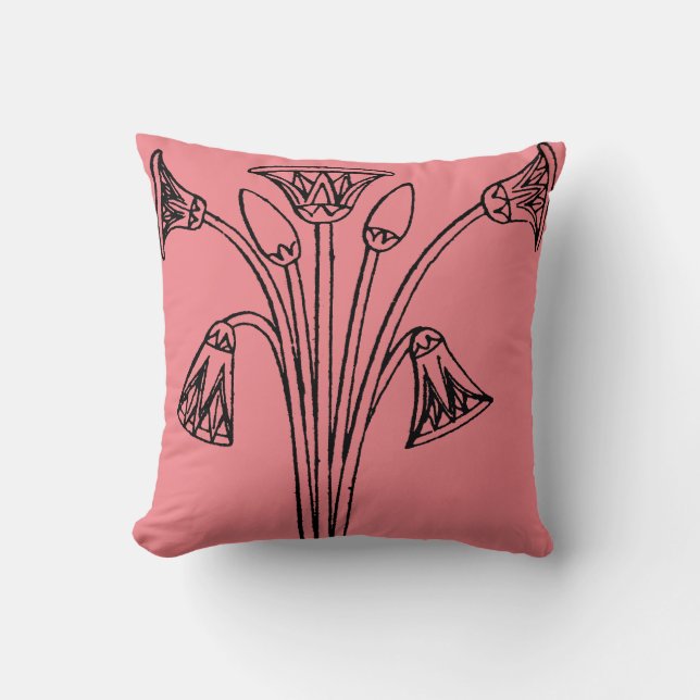 Egyptian Symbol: Lotus Cushion (Front)